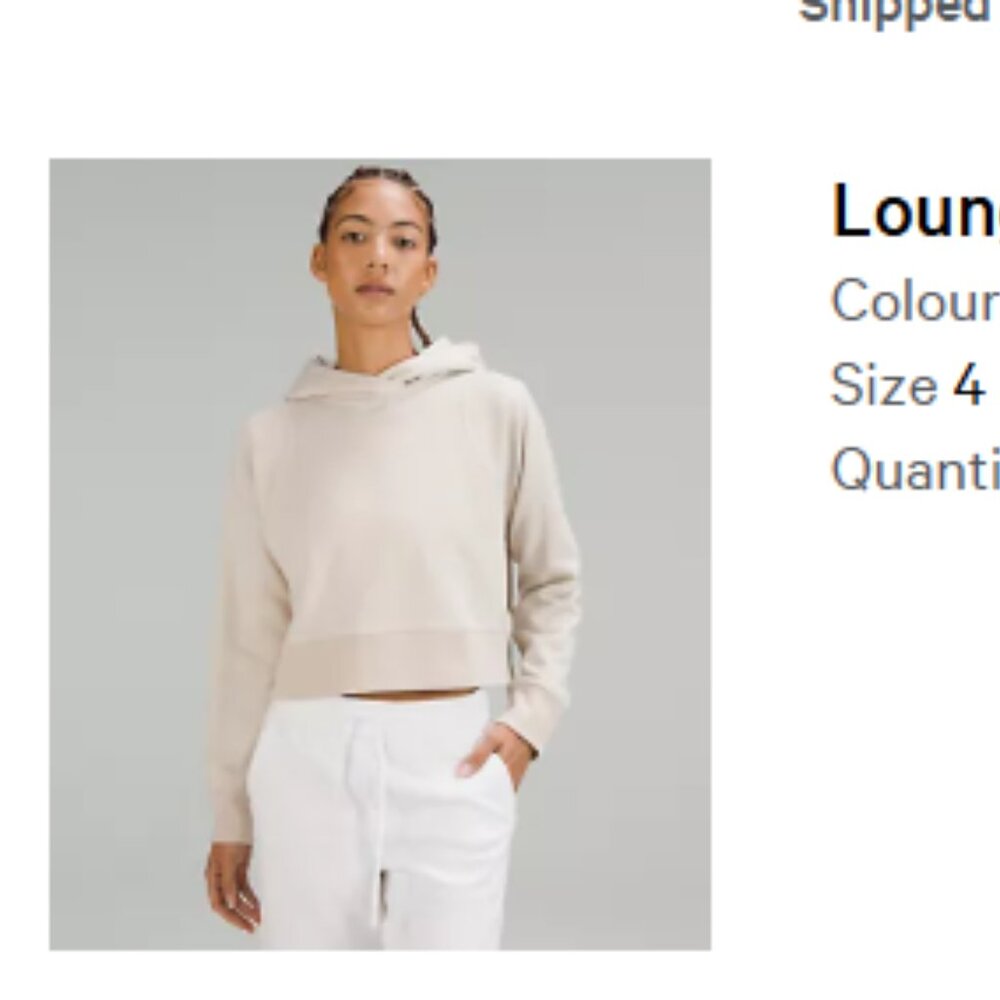 Lululemon Loungeful Cropped Hoodie *Sparkle